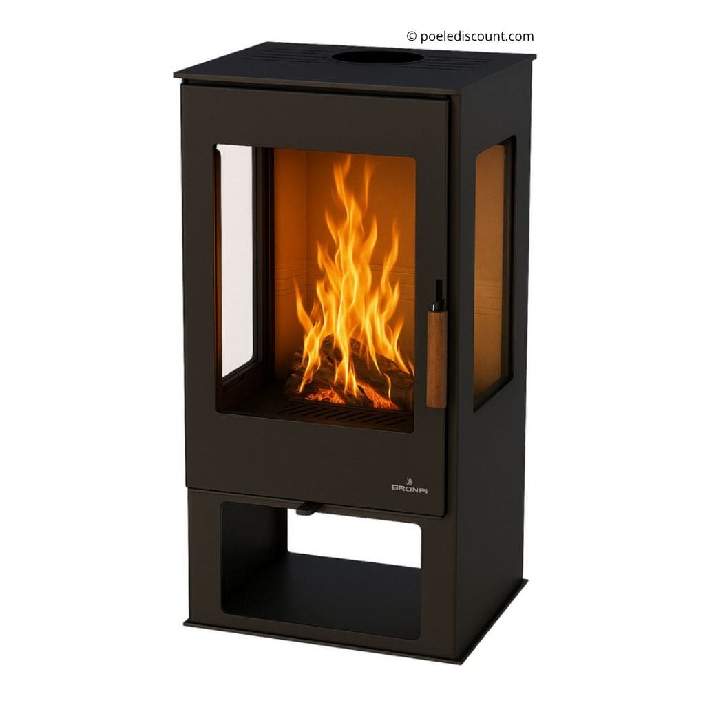 Holzofen 3 vitres anschließbar - BRONPI Estrella 7 kW