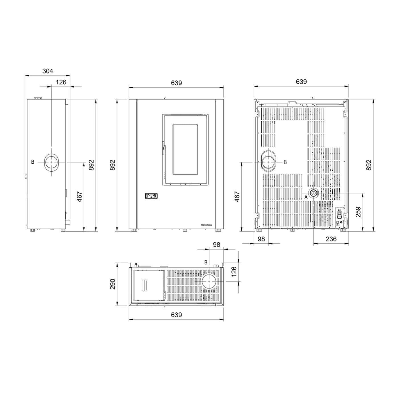Extraflame Luisella 5.0 Maxi Graphitgrau