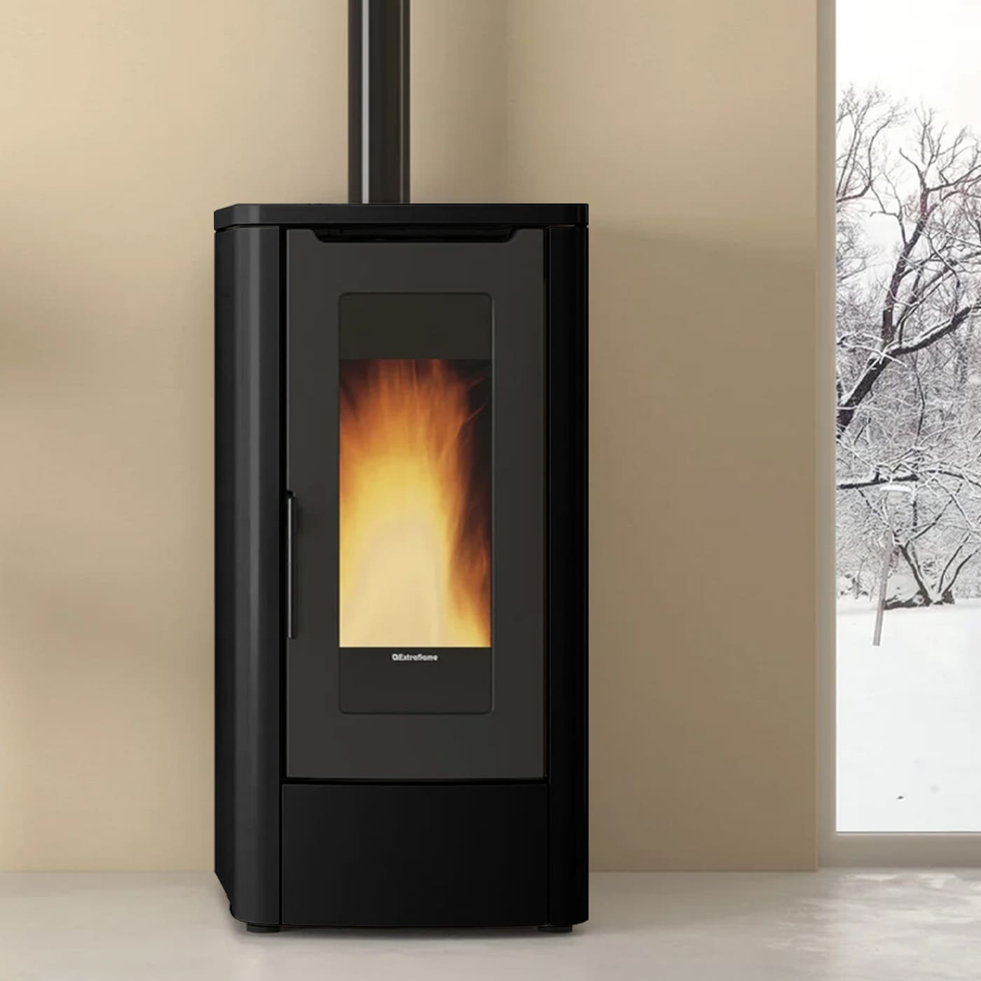 Extraflame TEOREMA PLUS AD Pelletofen 25,8 kW schwarz