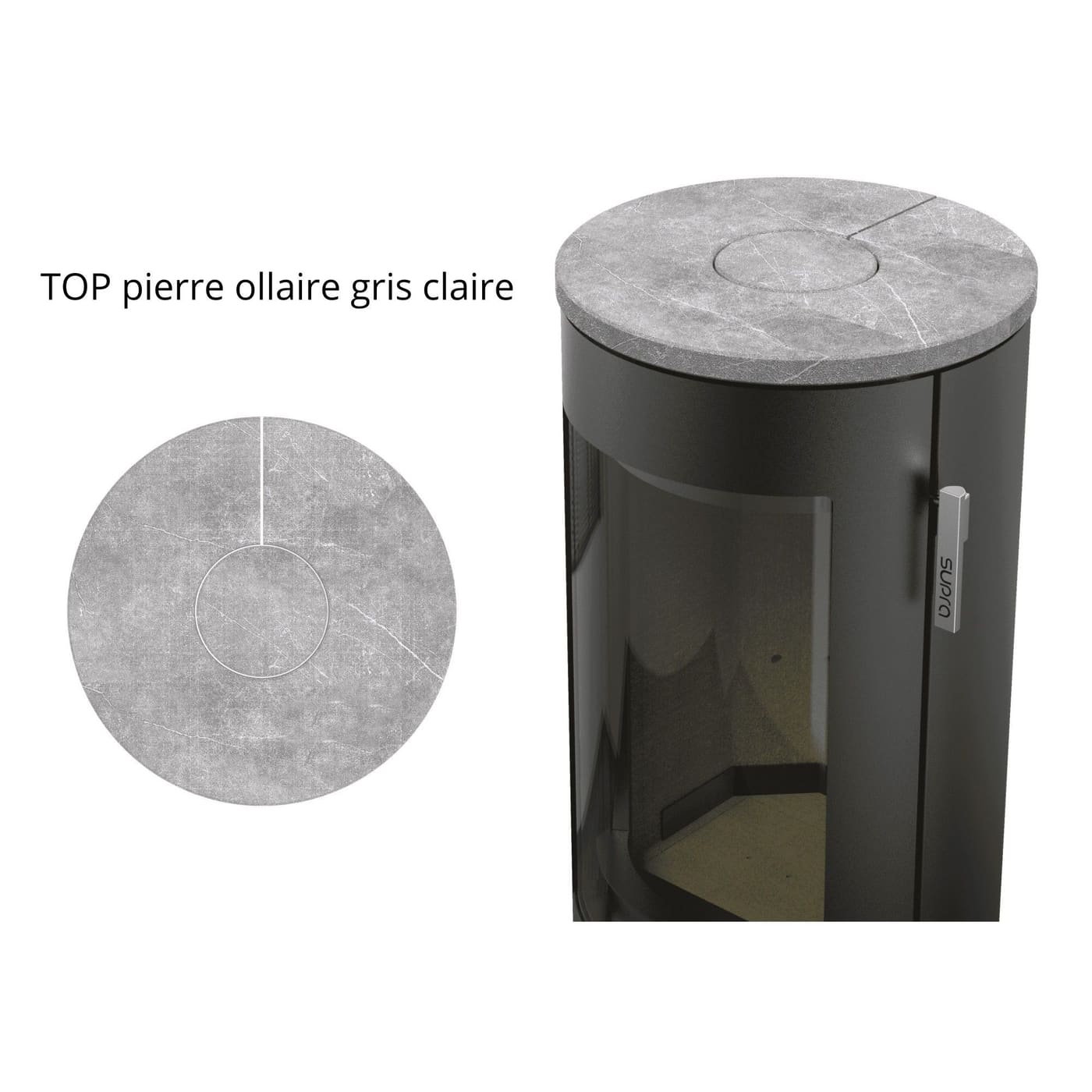 Holzofen raumluftunabhängig - SUPRA Chloé auf Standfuß 7 kW