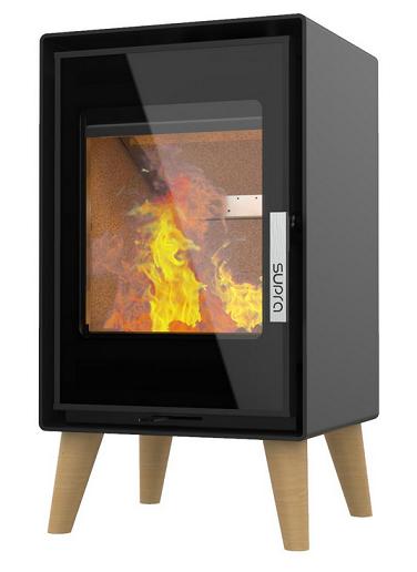 Holzofen raumluftunabhängig - SUPRA Jacco Holzfüße 4,8 kW