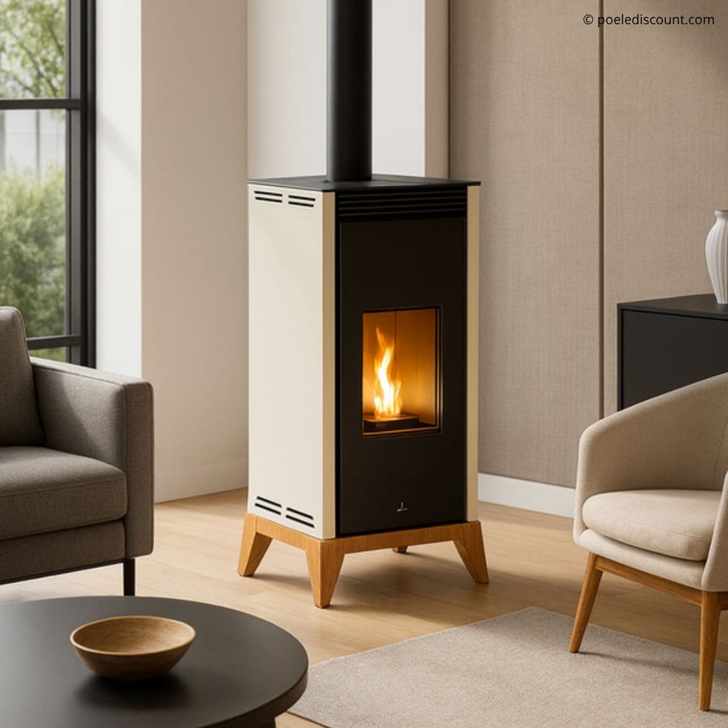 Pelletofen ohne Strom, natürliche Konvektion - BRONPI Free 6 kW