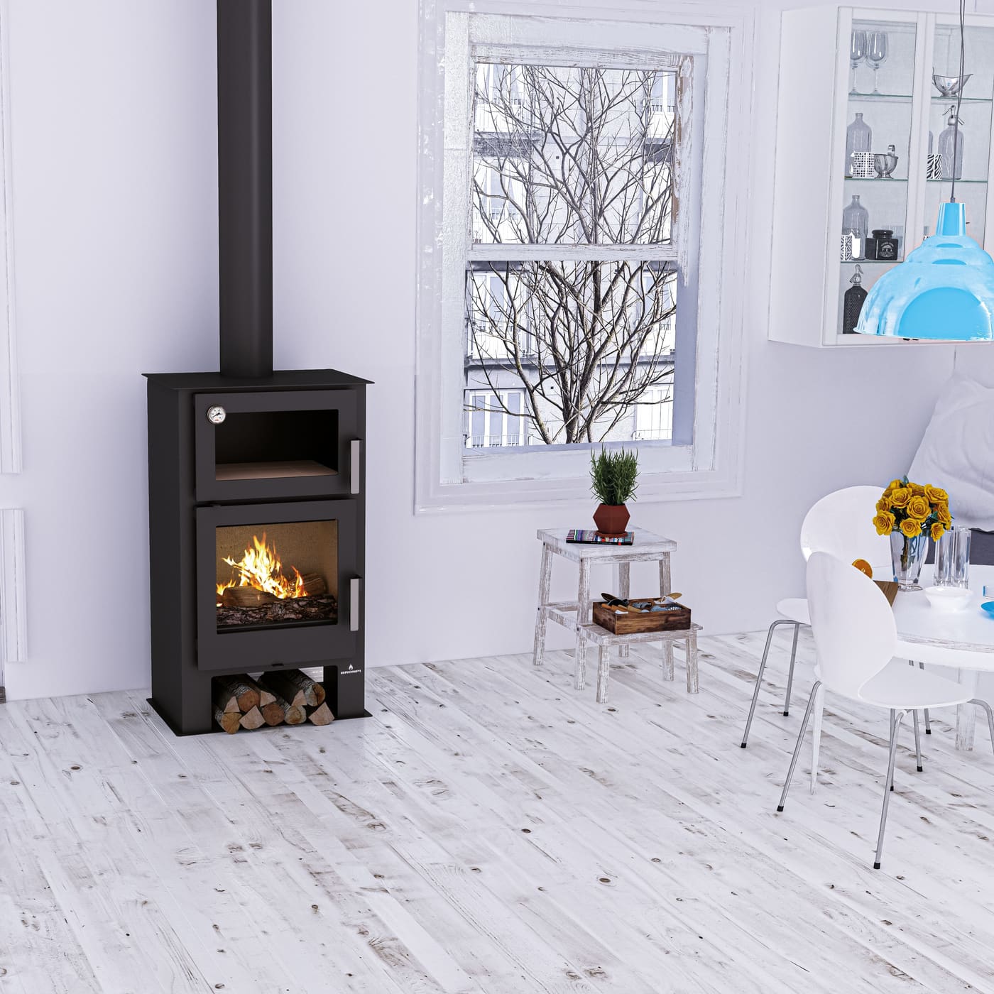Holzofen mit Backfach - BRONPI Gijon-H 9 kW