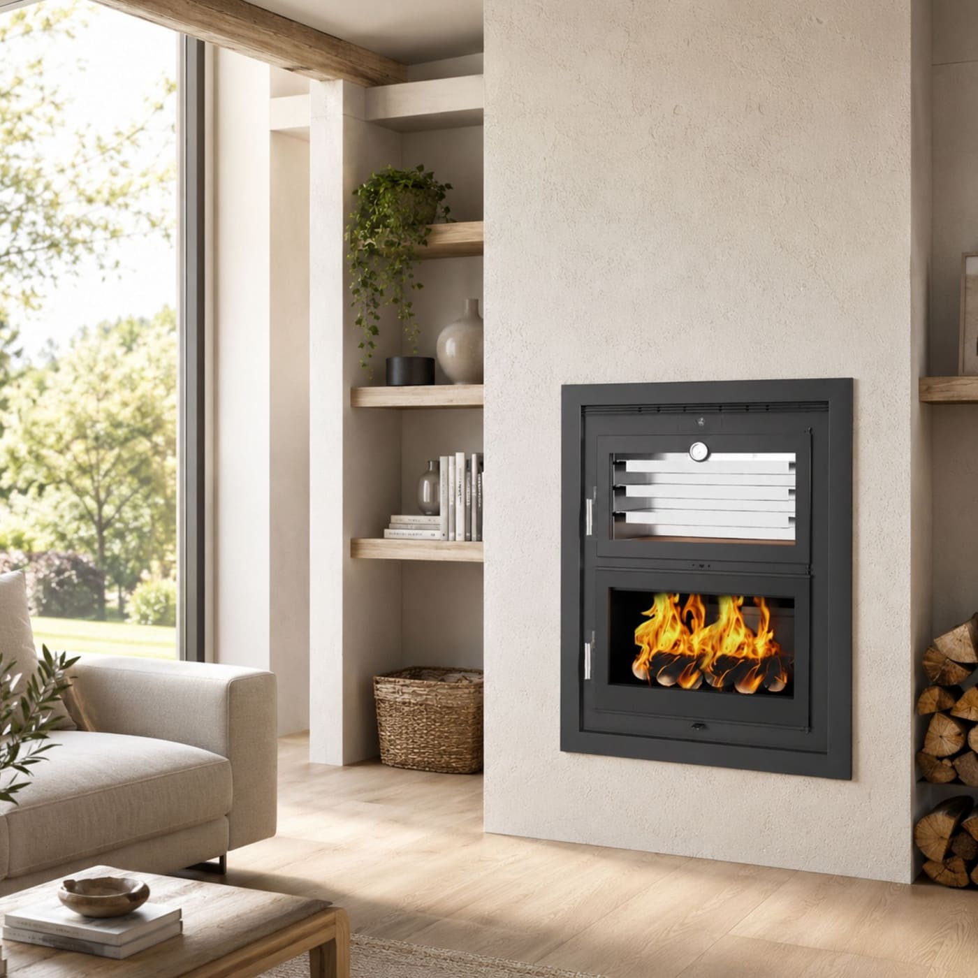 Holzeinsatz mit Backfach - FIREMATIC Nashville 10.9 kW