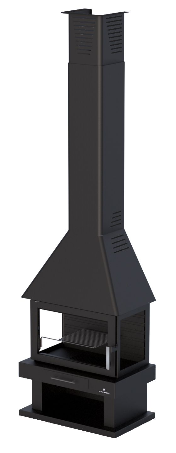3-Scheiben-Kamin - BRONPI Huesca 10 kW