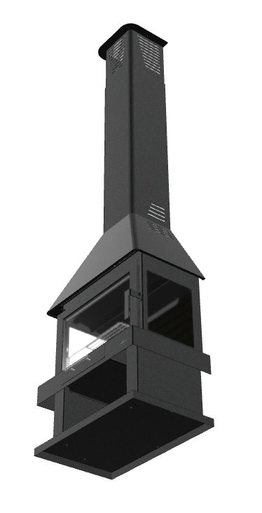 3-Scheiben-Kamin - BRONPI Huesca 10 kW
