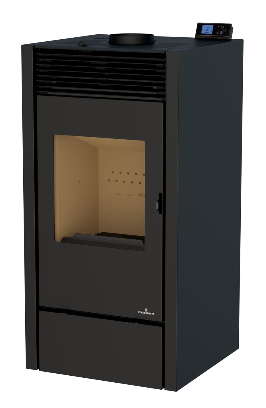 Hybrid-Holzpellet-Ofen mit Umluft - BRONPI Hybrid 10 kW