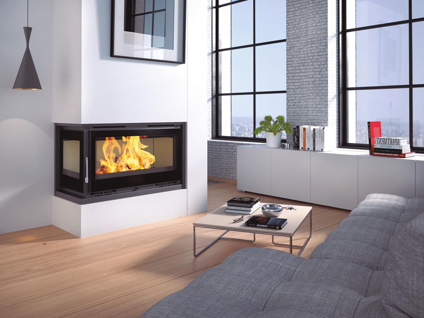 Eck-Holzeinsatz belüftet - FIREMATIC Eden-I 13,3 kW