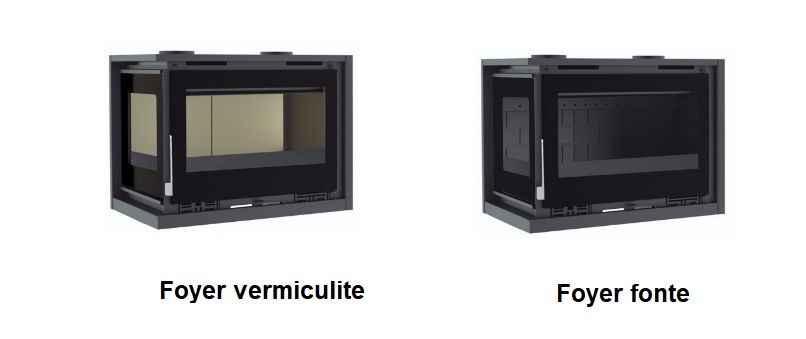 Holzeinsatz 2 verglaste Belüftung - FIREMATIC Jenn-I 12,8 kW