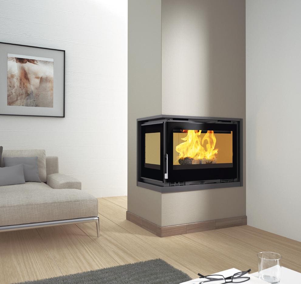Holzeinsatz 2 verglaste Belüftung - FIREMATIC Jenn-I 12,8 kW