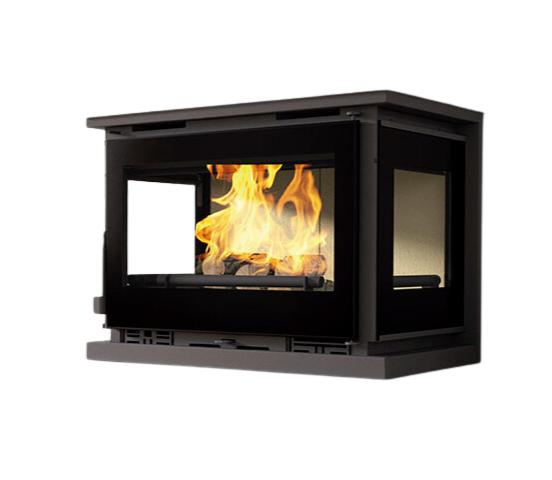 Holzeinsatz 3 verglaste, belüftete Scheiben - FIREMATIC Abby 12,8 kW