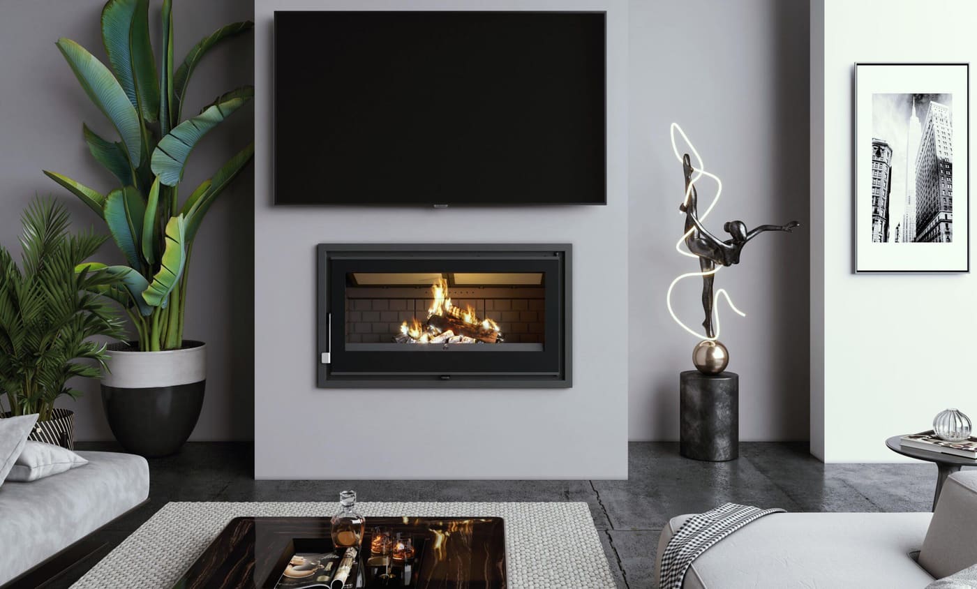 Belüfteter Holzeinsatz anschließbar silencieux - FIREMATIC Halifax - LV 14,5 kW