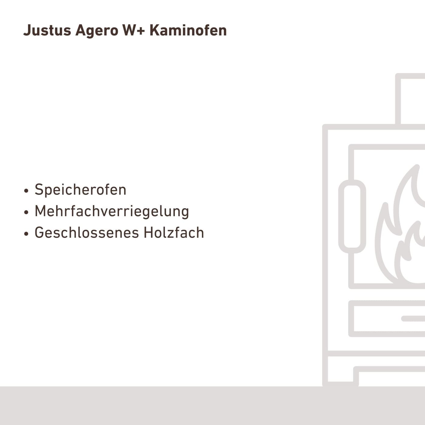Justus Agero W Kaminofen 7 kW Stahl