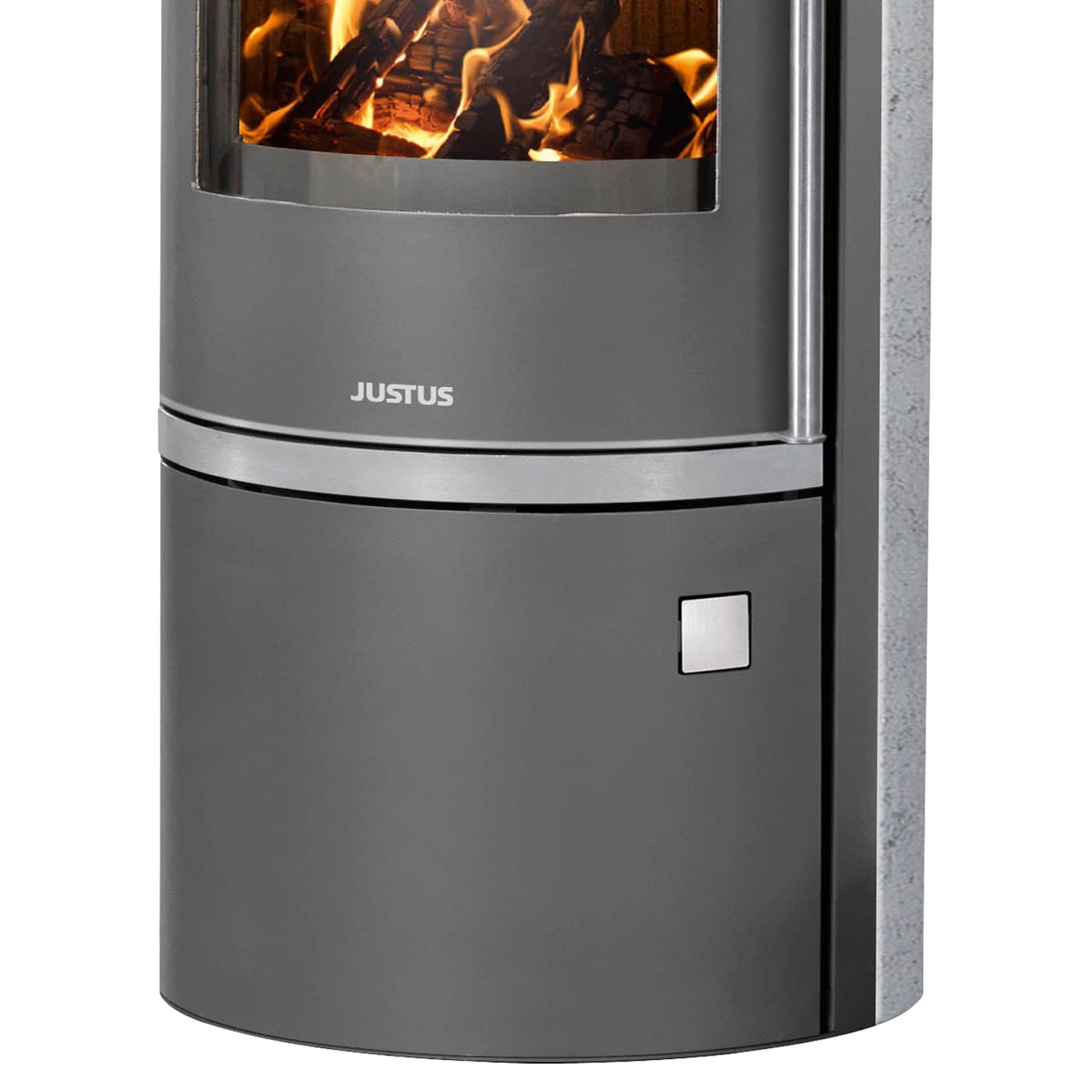 Justus Faro W 2.0 mit -Verkleidung Kaminofen 7 kW Gussgrau