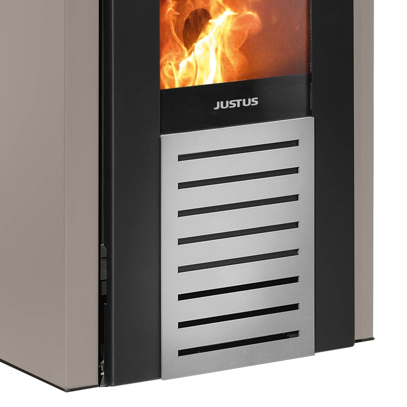 Justus Sirkos 2.0 Taupe Pelletofen 6 kW Stahl