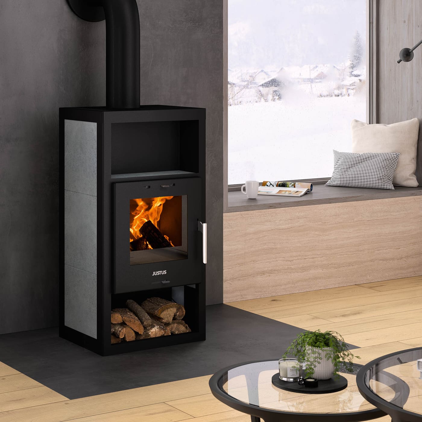 Justus Texas V Specksteinkeramik Kaminofen 6 kW