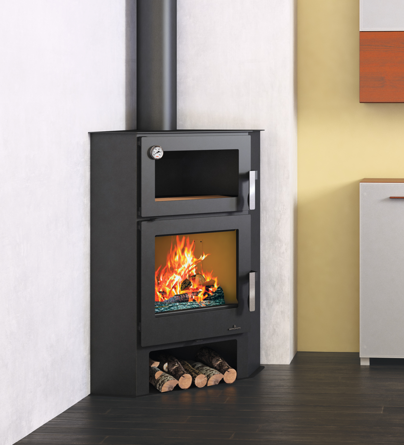 Holzofen Eck mit Backfach - BRONPI Lerma - H 9 kW