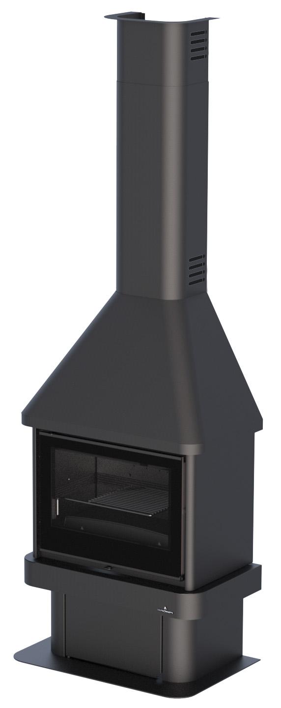Holzkamin ventilierbar anschließbar - BRONPI Lisboa 12 kW