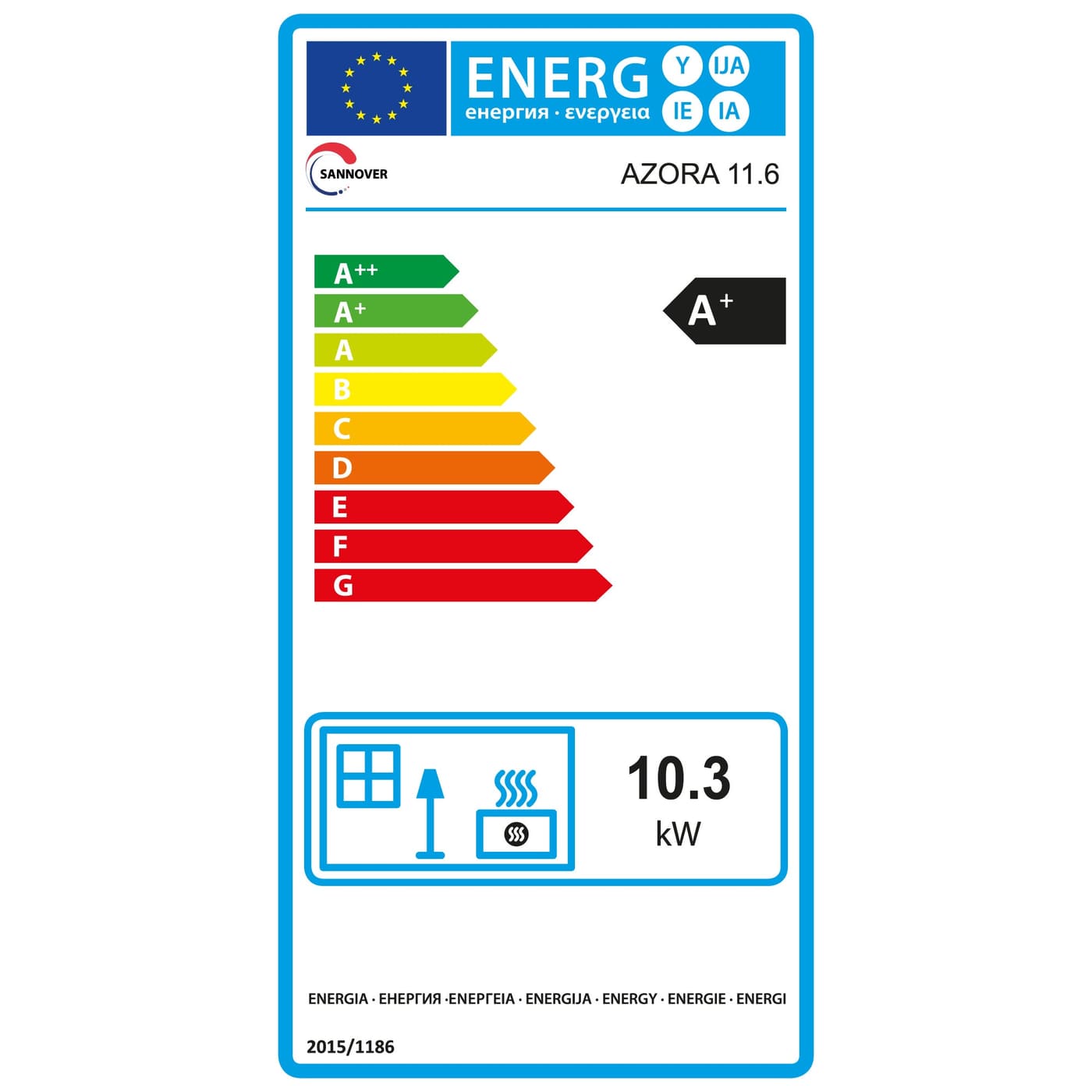Pelletofen raumluftunabhängig Azora 11,6 kW Noir Sannover + Installationsset