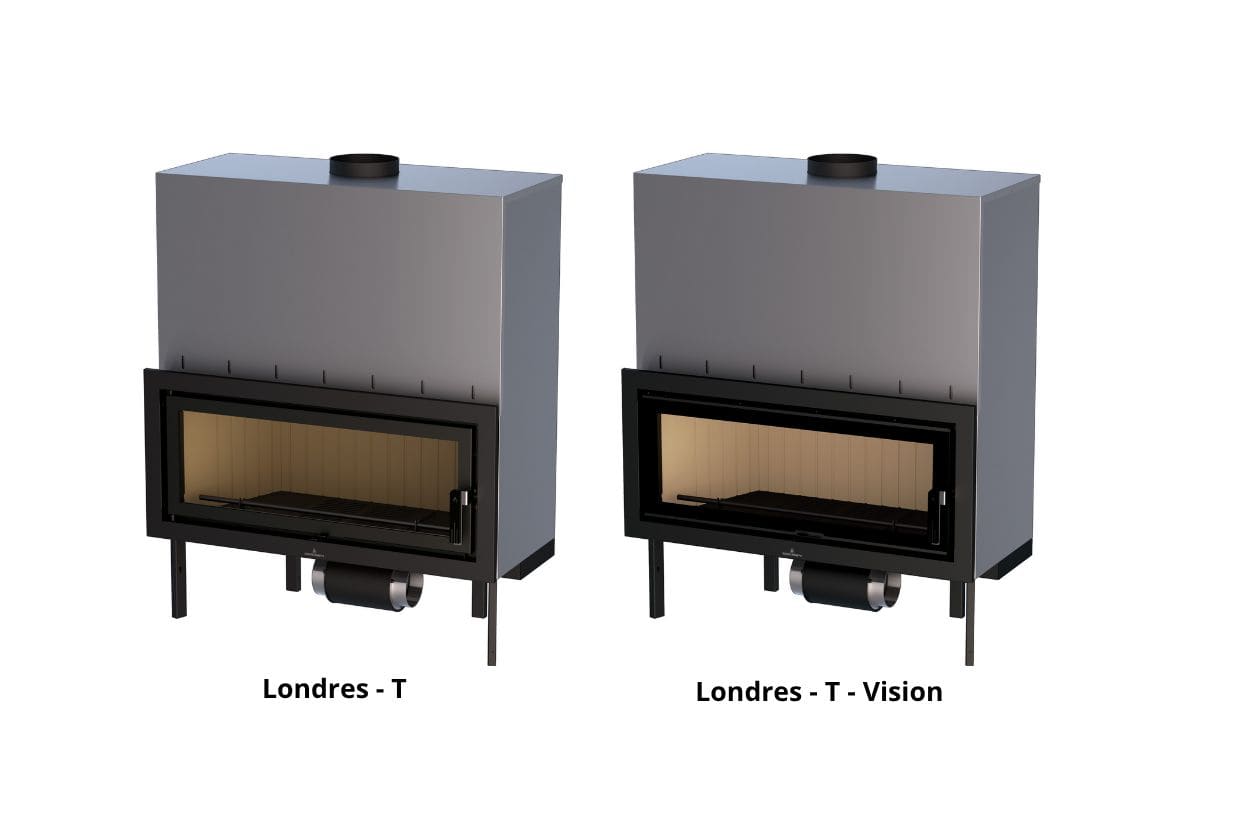 Holzeinsatz belüftet, kanalisierbar - BRONPI Londres - T 16 kW