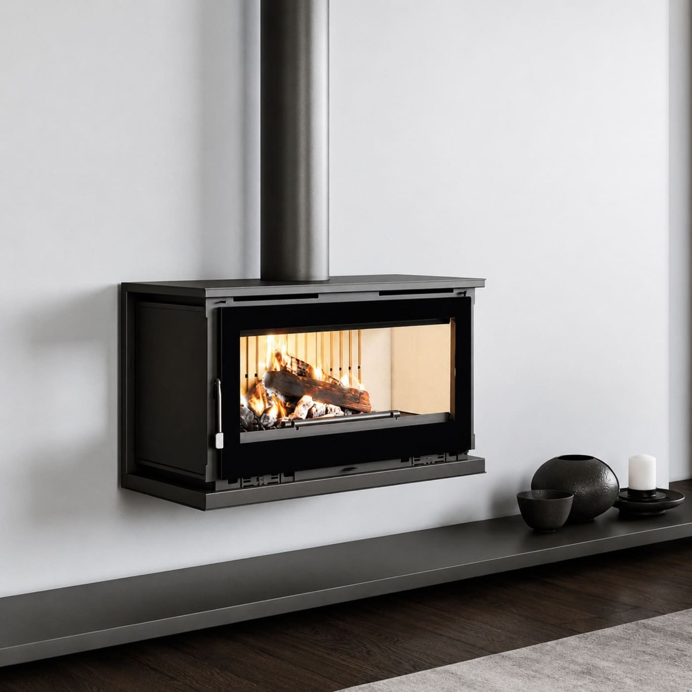 Belüfteter hängender Holzofen - FIREMATIC Toronto - L 13,3 kW