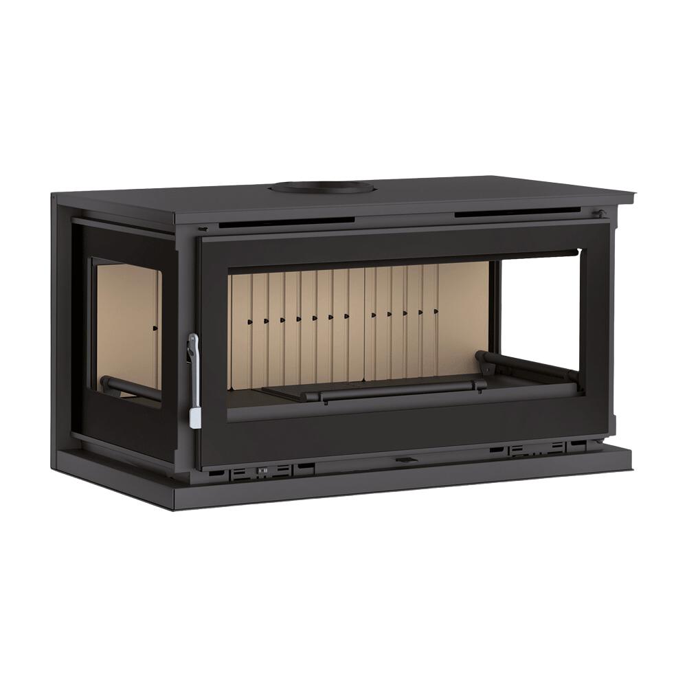 Belüfteter Holzofen anschließbar 3 Glasflächen hängend - FIREMATIC Calgary - L 13,3 kW
