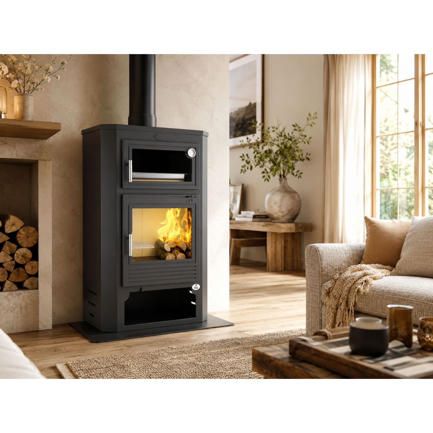 Holzofen mit Backfach - FIREMATIC Austin 11.3 kW
