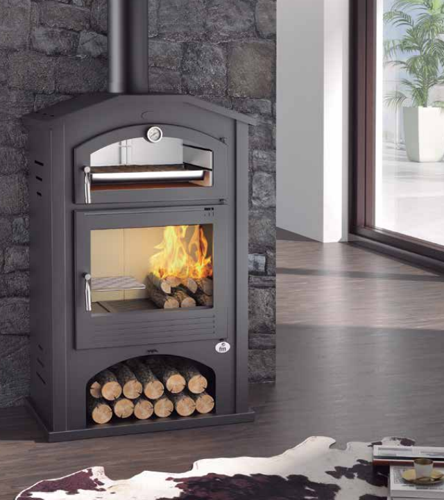 Holzofen mit Backfach - FIREMATIC Detroit 9.5 kW