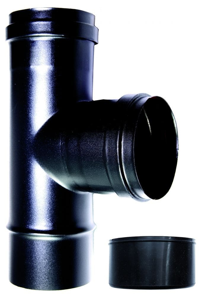 Té tampon Stahl schwarz Ø80mm