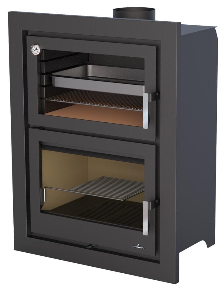 Holzeinsatz anschließbar mit Backfach - BRONPI Murano - E 14 kW
