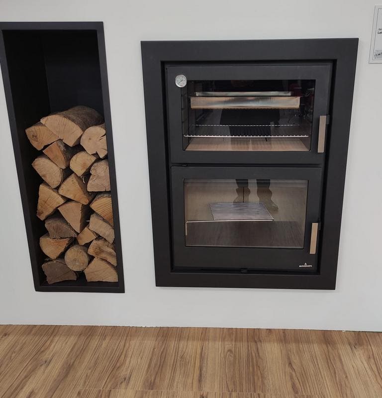 Holzeinsatz anschließbar mit Backfach - BRONPI Murano - E 14 kW
