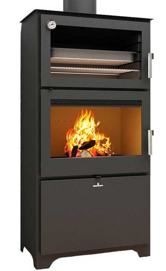 Holzofen anschließbar mit Backfach - BRONPI Murano - L 14 kW