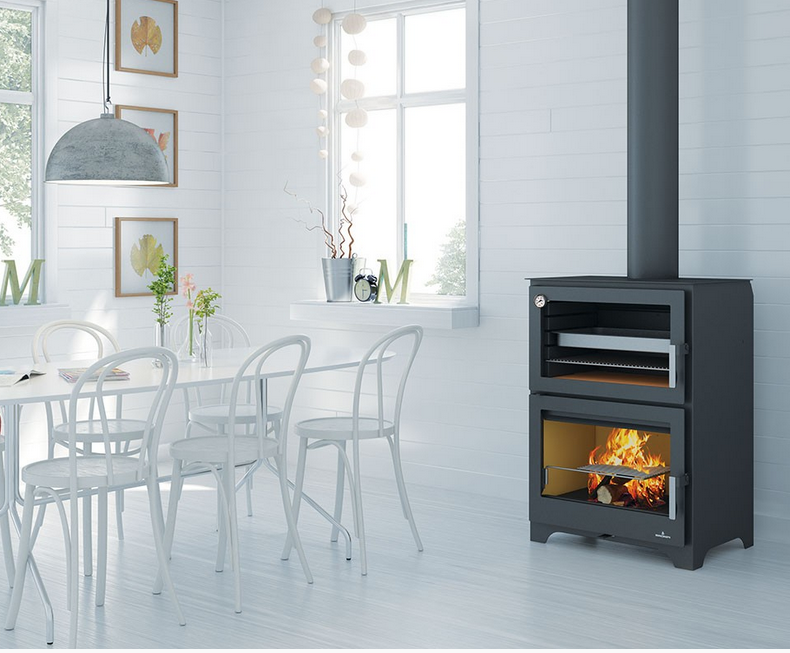 Holzofen anschließbar mit Backfach - BRONPI Murano 14 kW