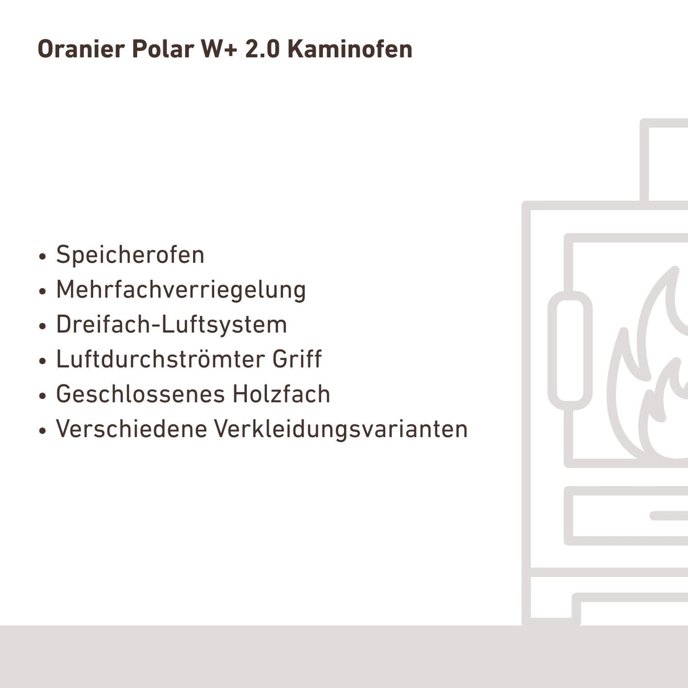Oranier Polar W 2.0 Kaminofen 6,5 kW Speckstein