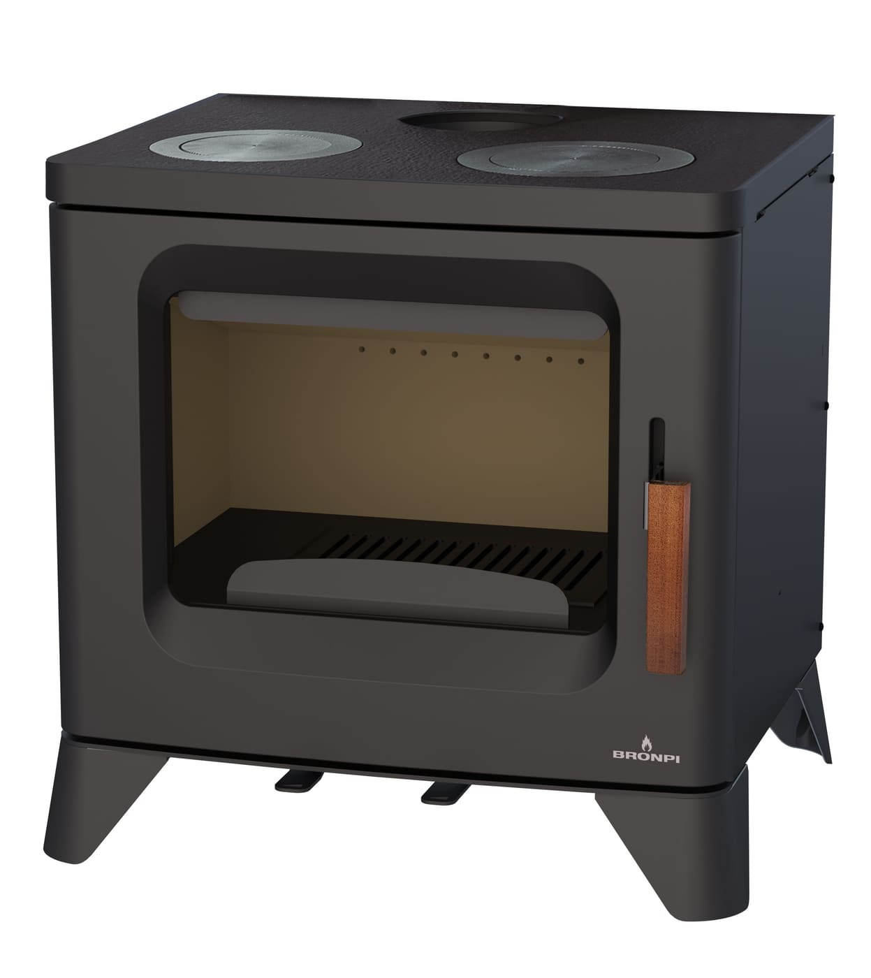 Holzofen anschließbar mit Kochplatten - BRONPI Orly-C 6 kW