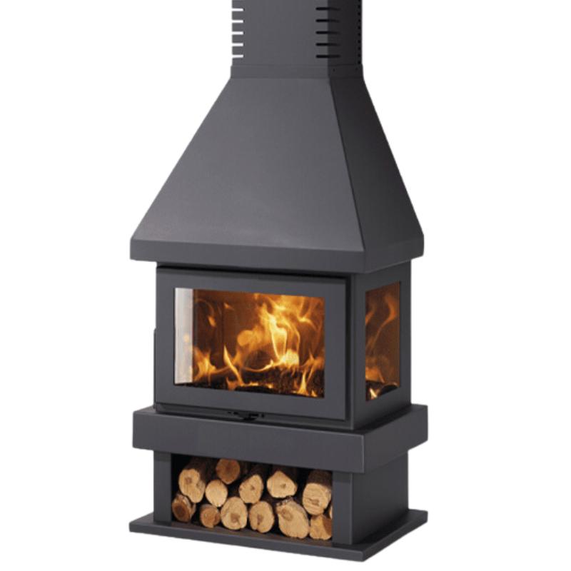 Kamin zum Aufstellen mit 3 Scheiben - PANADERO Canada 8 kW