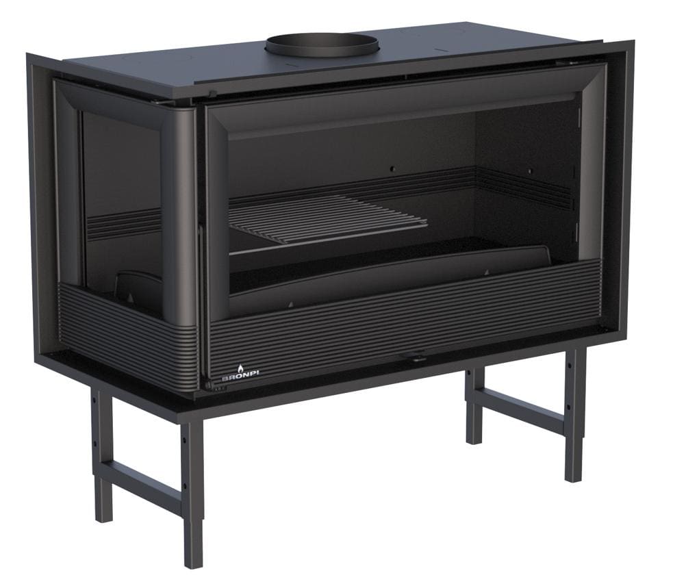 Holzeinsatz 2 belüftete Scheiben, kanalisierbar - BRONPI Paris 90 EI 13 kW