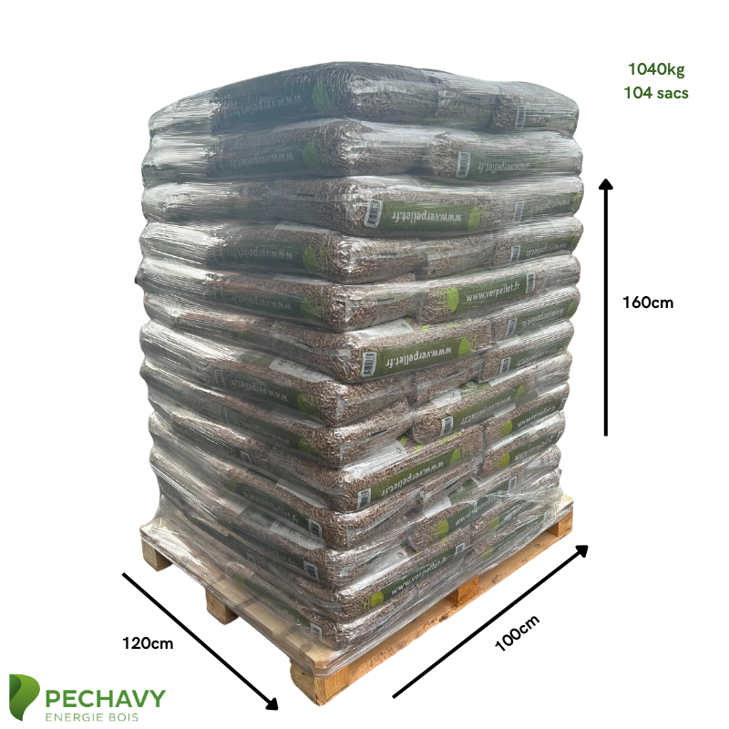 Verpellet - Palette (104 Säcke zu je 10 kg)