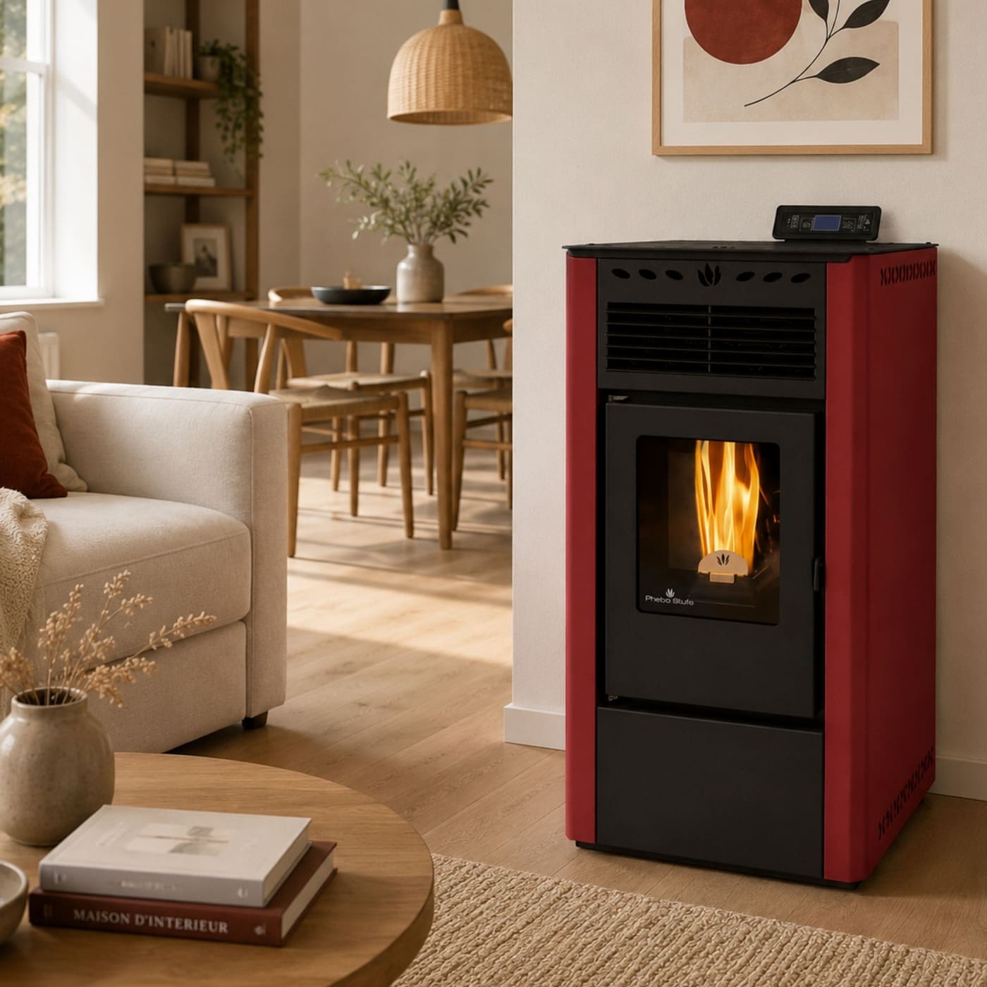 Belüfteter Pelletofen - ORIGINE PHEBO Afrodite 5S-8 7,5 kW