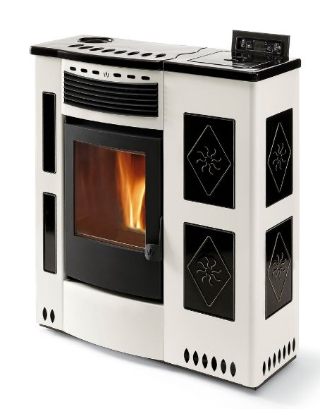 Keramik-Pelletofen extra flach - ORIGINE PHEBO Iris 11,5 kW