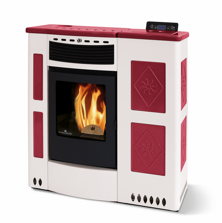 Keramik-Pelletofen extra flach - ORIGINE PHEBO Iris 11,5 kW