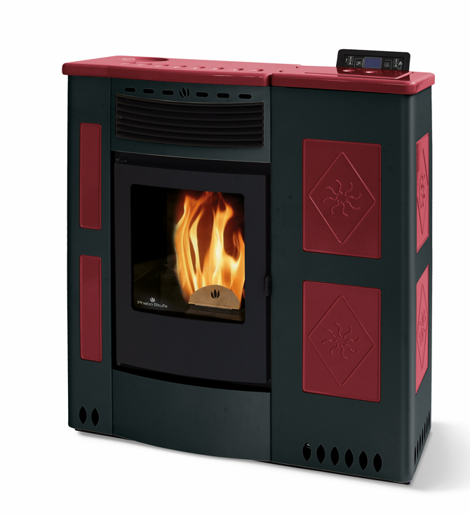 Keramik-Pelletofen extra flach - ORIGINE PHEBO Iris 11,5 kW