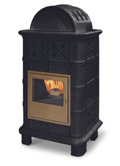 Pelletofen kanalisierbar aus Keramik - ORIGINE PHEBO Diana-Dôme 12,7 kW