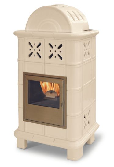 Pelletofen kanalisierbar aus Keramik - ORIGINE PHEBO Diana-Dôme 12,7 kW