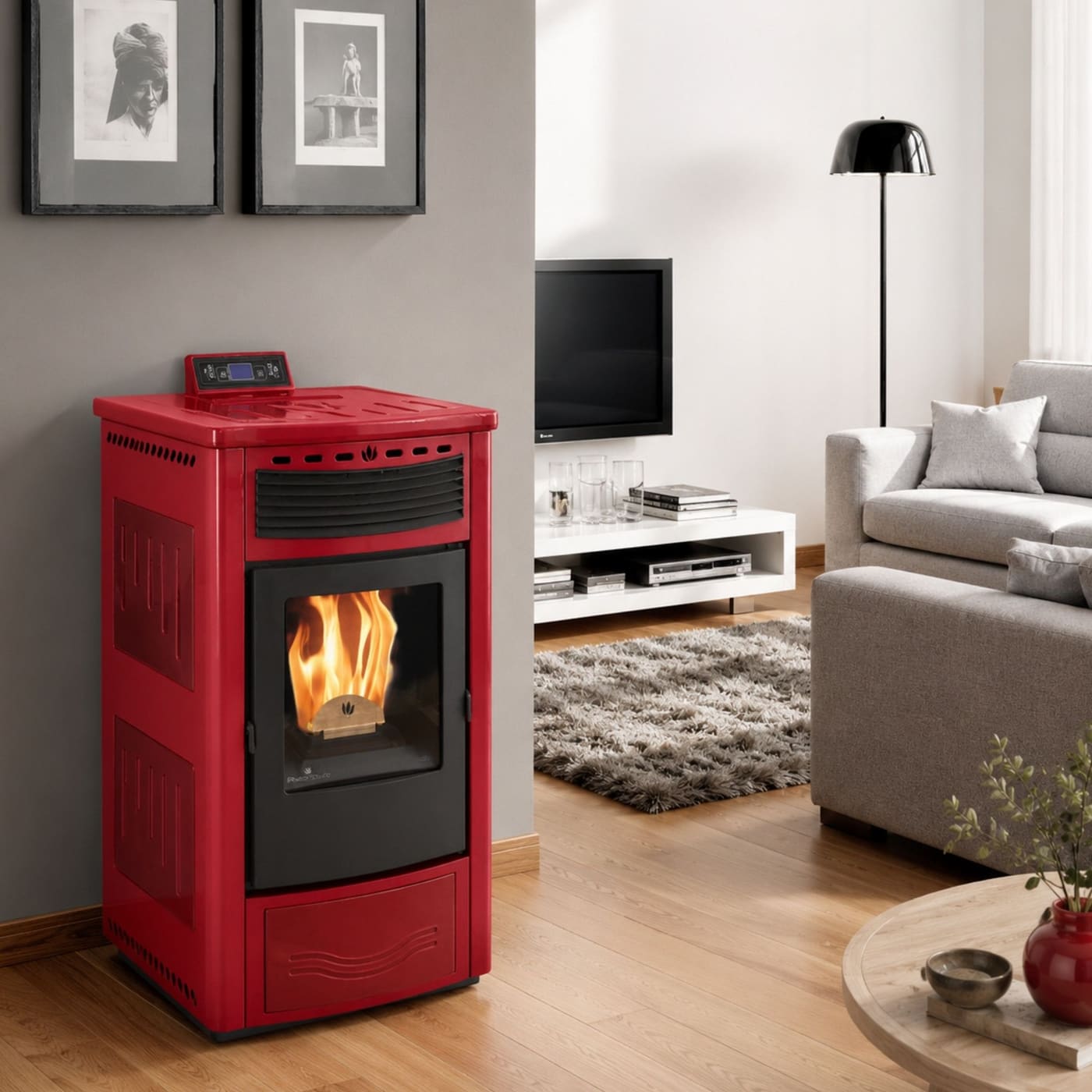 Pelletofen aus Keramik - ORIGINE PHEBO Maia 12.7 kW