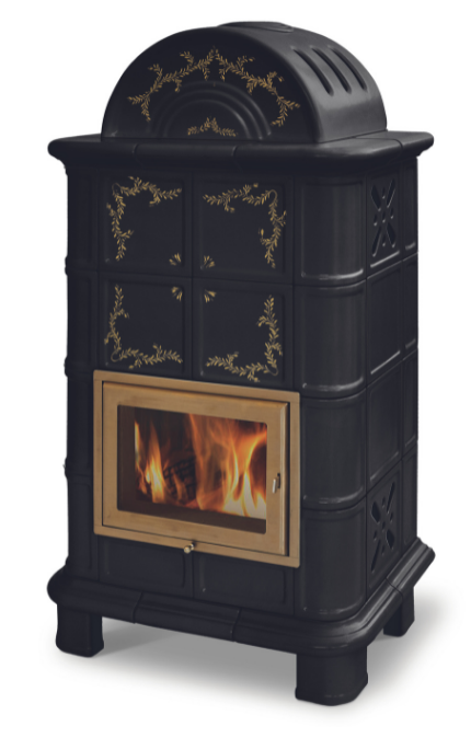 Holzofen aus Keramik - ORIGINE PHEBO Diana-Dôme Dekor 11,8 kW