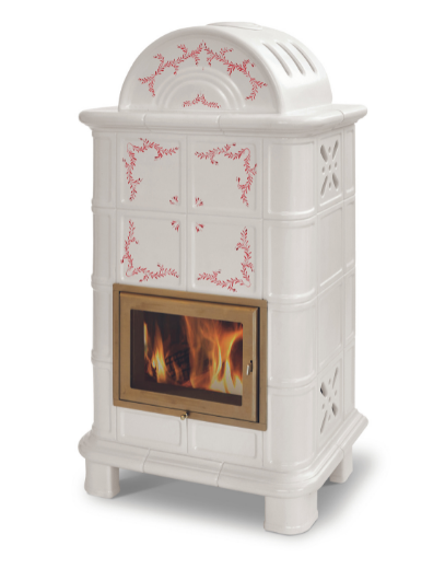 Holzofen aus Keramik - ORIGINE PHEBO Diana-Dôme Dekor 11,8 kW