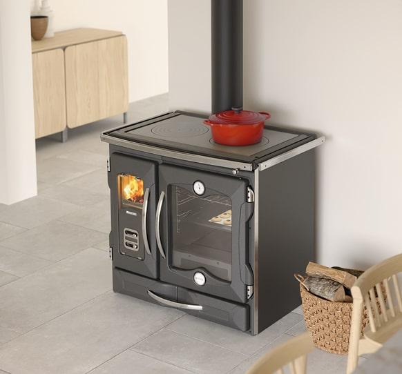 Holz-Küchenherd aus Gusseisen - LA NORDICA Suprema 4.0 9 kW