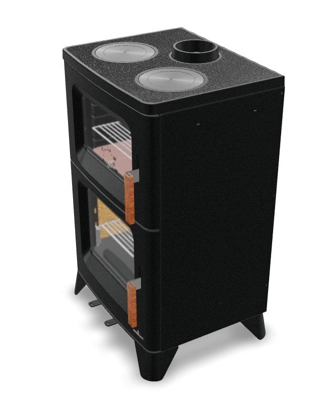 Holz-Küchenherd anschließbar - BRONPI Hilton-C 14 kW