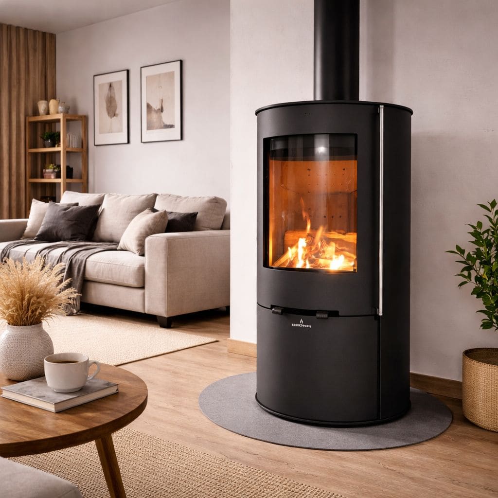 Holzofen rond anschließbar - BRONPI Dover 9.4 kW